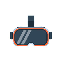 Futuristic VR Headset Clip Art Illustrating Immersive Technology and Gaming