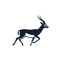 Fototapeta premium Swift Gazelle Running Glyph Icon Symbolizing Speed, Elegance, and Dynamic Movement