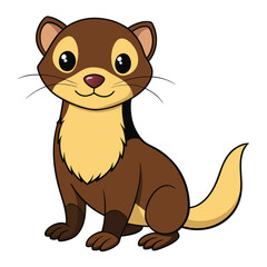 Ferret Color Vector Illustration
