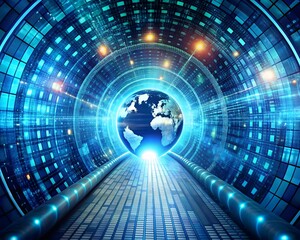 Global Data Flow Navigating the Digital Tunnel of Information with a World View, Connection, and Connectivity in a Networked Future