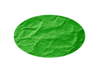 Green oval texture on black background, crumpled paper look