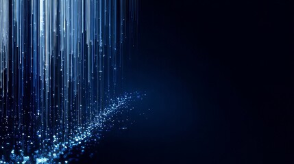 Modern big data background with floating data 