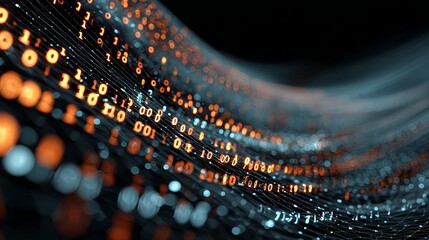 Wide big data background with copy space 