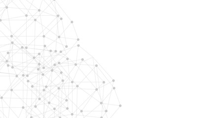 Abstract plexus background with connecting dots and lines. Global network connection
