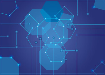 Futuristic Technology Network Vector Background