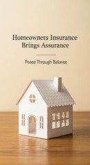 A small white house representing homeowners insurance concept