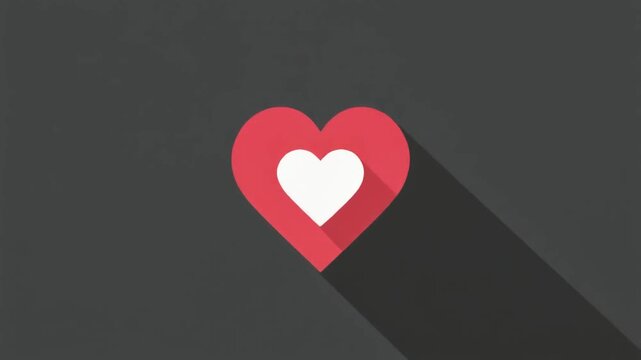 left right up Love heart shape social symbol icon graphic style animation