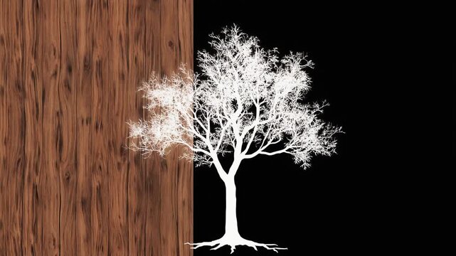 Growing Tree Silhouette animation.