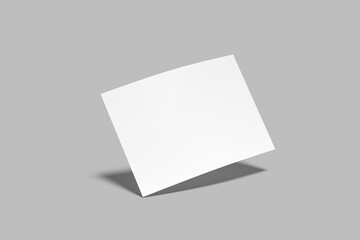 A5 Landscape Flyer Blank Mockup