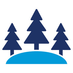 Obraz premium trees Flat Blue Icon