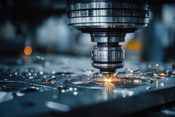 Metal Machine Cutting Steel Sheet with Intense Sparks
