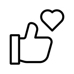 Like with Heart Positive Reaction Icon Set Featuring Approval, Love, Favorites, and Engagement Symbols for Modern Apps, Web, and Digital Platforms
