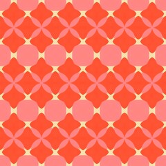 A pattern of red squares and circles