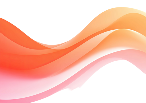 Wavy orange and pink gradient layers flowing diagonally