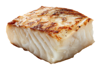 Grilled cod fillet recipe kitchen food culinary isolated on transparent background