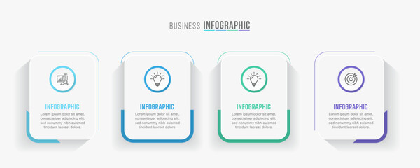 Timeline infographic template design. 3-4-5 options or steps business infographic template design. Can be used for process diagram, presentations, workflow layout, flow chart, steps, banner.