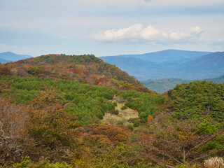 仙台平から観た紅葉