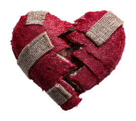 Healing heart emotional concept environment isolated on transparent background