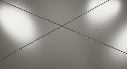 Four metal panels form a square intersected by dark seams catching light with a metallic sheen