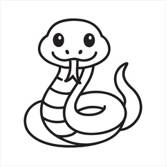 Simple cartoon snake outline