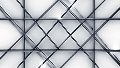 Abstract-geometric architectural pattern featuring intersecting dark lines forming a complex grid, highlighting modern structural design and urban building aesthetics with dynamic visual rhythm