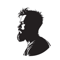 Man side view silhouette illustration art work 