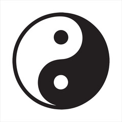 Minimalistic yin yang symbol design