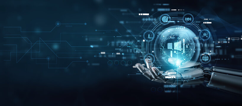 Strategist hand holding globe with network connecting data digital marketing campaign. Social media engagement, SEO analytics, content optimization, brand awareness, and customer reach expansion. - Powered by Adobe