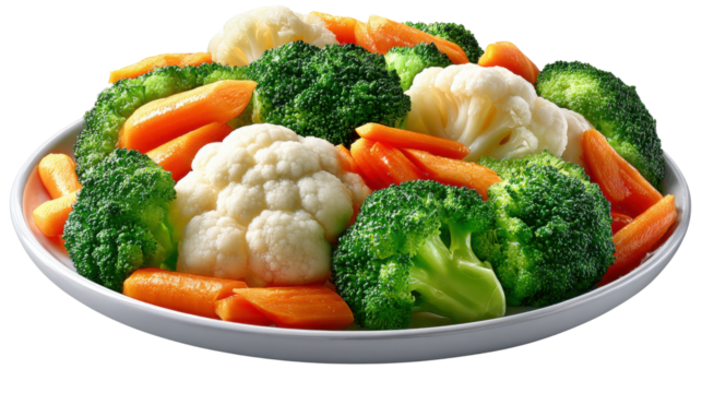 Fresh Vegetable Medley: A vibrant assortment of colorful vegetables, artfully arranged on a plate, offers a feast for the eyes and a promise of health and deliciousness.