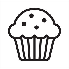 Minimalist muffin outline icon
