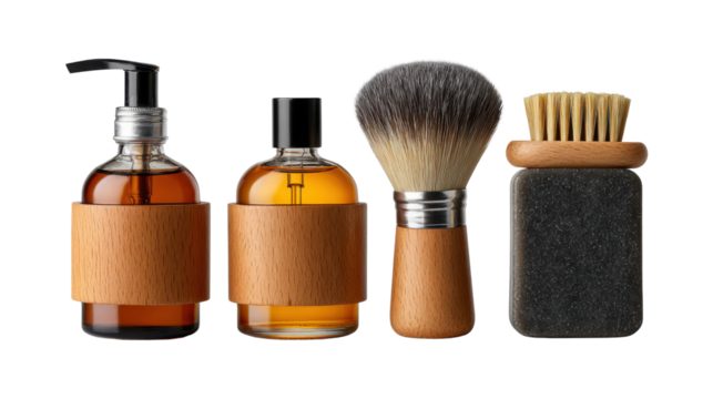 Stylish Bathroom Essentials: A minimalist collection of modern bathroom essentials, artfully arranged to elevate the ambiance. Showcasing functionality, elegance, and design