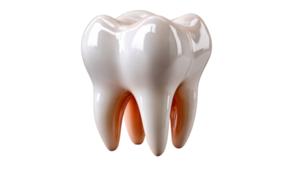 Healthy Tooth: A detailed view of a pristine, healthy tooth, showcasing its natural structure and emphasizing the importance of dental hygiene.