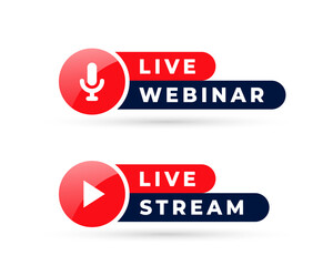 live streaming or broadcast symbol for web channels
