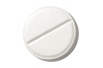 White medicine pill for healthcare, pharmacy, drug, and medical treatment on a transparent background