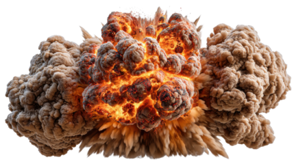 Fiery Burst: A visual spectacle of raw power and energy unfolds, a dramatic explosion showcasing the intense force and chaos of nature. 