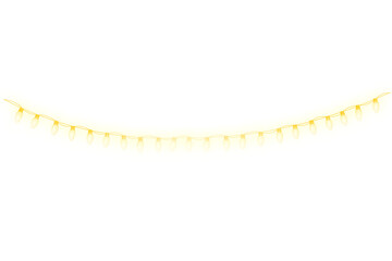 Obraz premium Warm Glowing Decorative Light String Garland Illumination Element Isolated