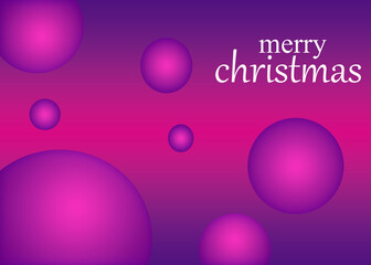 Modern Purple and Pink Merry Christmas Background with Glowing Gradient Spheres