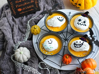 ハッピーハロウィン カボチャプリン