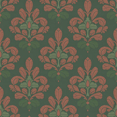 Christmas Damask Seamless Patterns