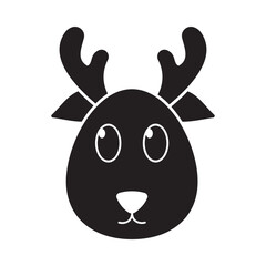 Black and white Christmas icon set with festive glyph symbols