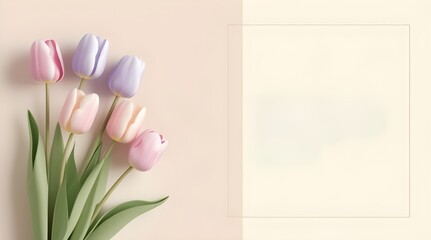 bouquet of tulips illustration background