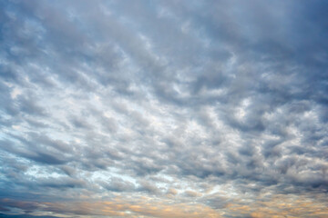 秋の夕暮れに輝く曇り空52