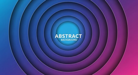 Abstract Concentric Circles Background with Gradient Colors.