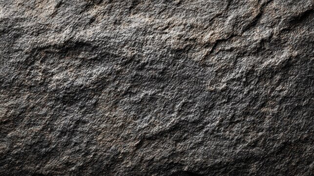 A textured close-up of dark, rugged stone, showcasing natural patterns and variations in surface detail.