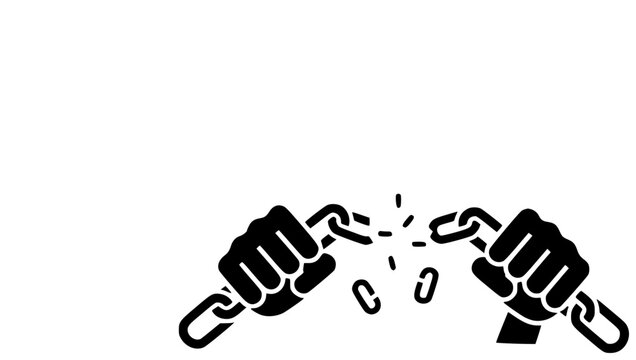 freedom illustration slavery silhouette chain logo concept icon day outline free broken release power independence slave prison life rights shape women vector graphic background