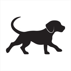 beagle black silhouette vector logo