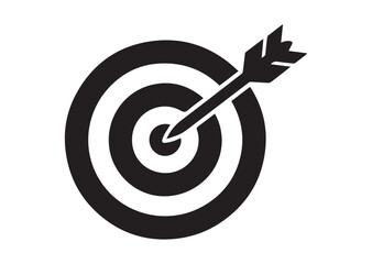 Target Arrow Icon, Target Arrow Black Vector