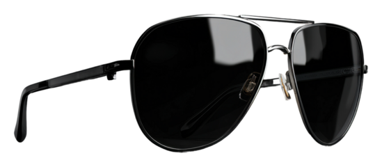 Wearing stylish sunglasses urban product isolated on transparent background