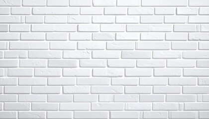 Fototapeta premium Clean white brick wall texture background for design layouts and abstract concepts