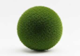 A single green fruit on